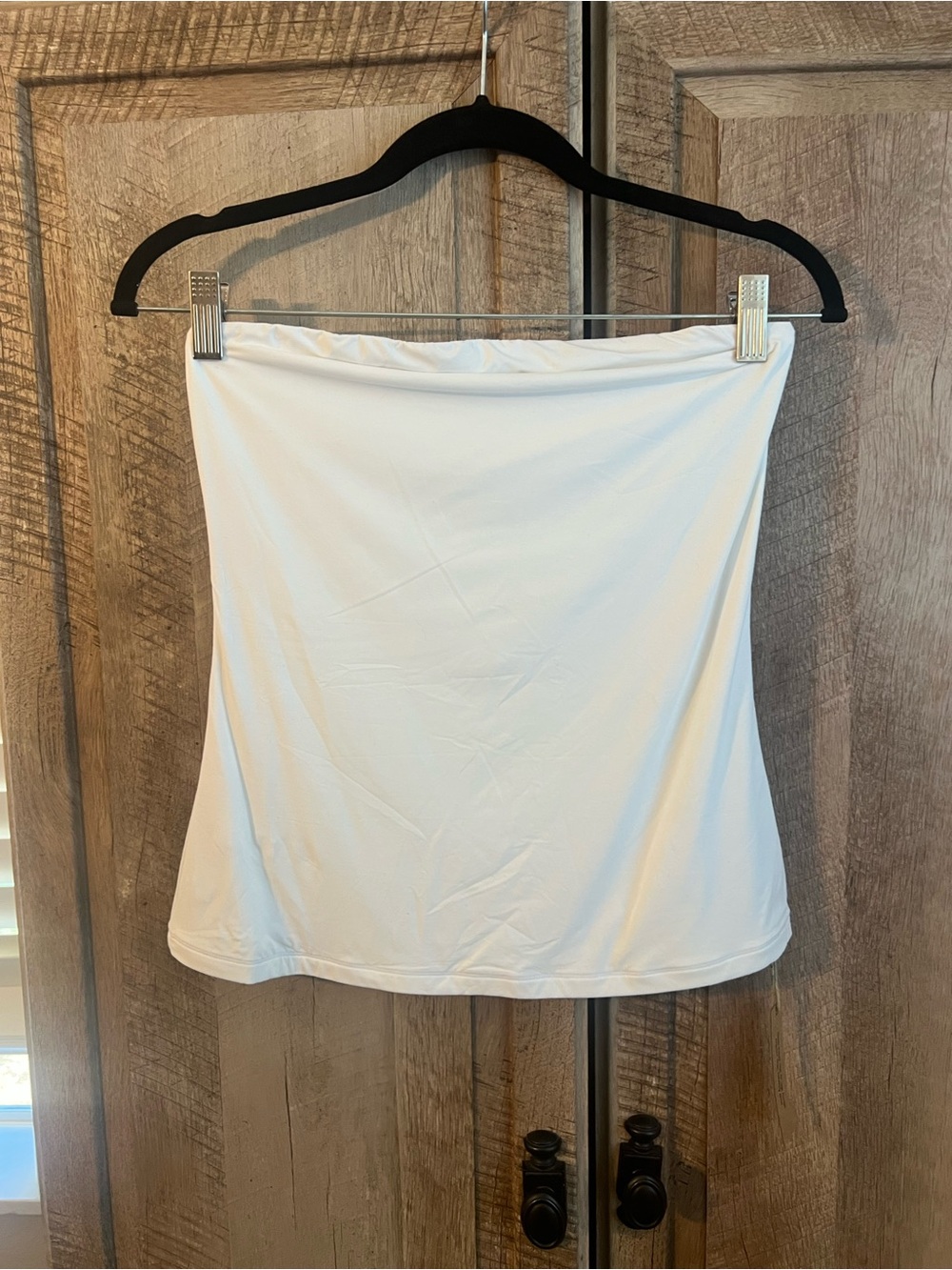 White Strapless Tube Top